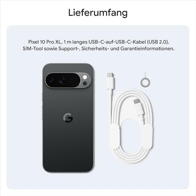 Google Pixel 10 Pro XL – Android-Smartphone ohne SIM-Lock, mit Gemini, Dreifach-Rückkamera, mehr als 24 Stunden Akkulaufzeit und 6,8 Zoll großem Super Actua-Display – Jade, 256GB