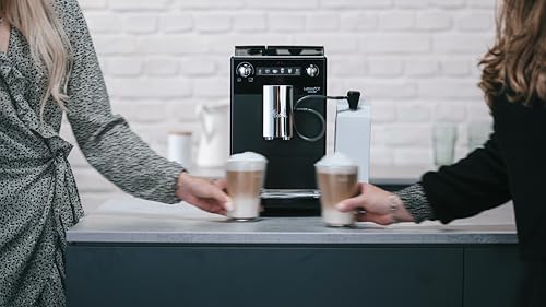 Melitta Latticia OT - Kaffeevollautomat mit Milchsystem, Kaffeemaschine mit Mahlwerk für z. B. Kaffee oder Cappuccino, schwarz