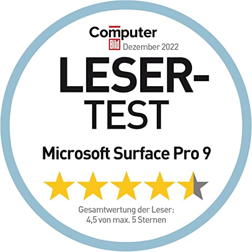 Microsoft Surface Pro 9, i5, 16GB RAM, 256GB SSD, Win 11 Home, 13 Zoll 2-in-1 Tablet/Laptop, Graphit, powered by Intel Evo Plattform