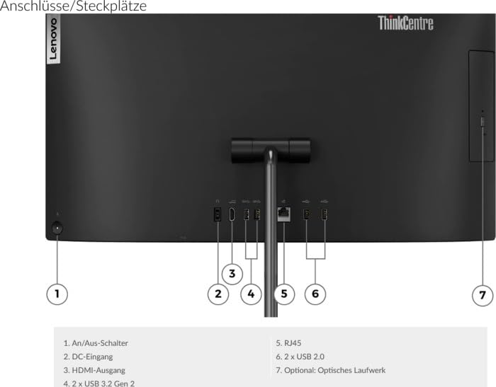 Lenovo ThinkCentre Neo 30a 24 G4 AiO 23.8 Core i7-13620H 16GB RAM 512GB SSD Win11Pro Raven Black