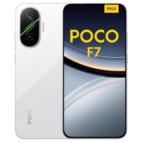 Xiaomi Poco F7 Smartphone, 12+512GB, Silber, Flaggschiff Snapdragon 8s Gen 4, 6500mAh Akku, 50MP Sony-Kamera mit OIS, 6,83" 1.5K 120Hz AMOLED-Display (Kein Netzadapter enthalten)