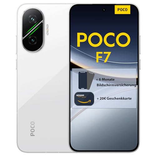 Xiaomi Poco F7 Smartphone, 12+512GB, Silber, Flaggschiff Snapdragon 8s Gen 4, 6500mAh Akku, 50MP Sony-Kamera mit OIS, 6,83" 1.5K 120Hz AMOLED-Display (Kein Netzadapter enthalten)