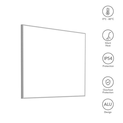 TROTEC Infrarot Wandheizung TIH 300 S – Heizleistung 300 W – Elektro Heizkörper, 605 x 505 mm, IP54
