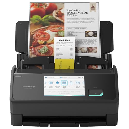 ScanSnap iX2500 Schwarz – Ultraschneller Duplex-Scanner mit 45 S./Min., 100-Blatt-ADF, 600 DPI, 5″ Touchscreen, WLAN/Bluetooth/USB-Konnektivität