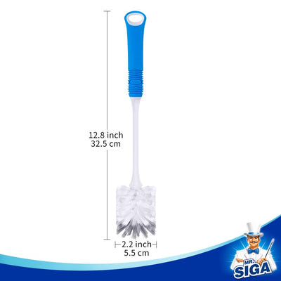 MR.SIGA Reinigungsbürste mit langem Griff Tassenbürste Flaschenbürste Bürste für Gläser Spülbürste Tüllenbürste mit Nylonborsten, 1er Pack