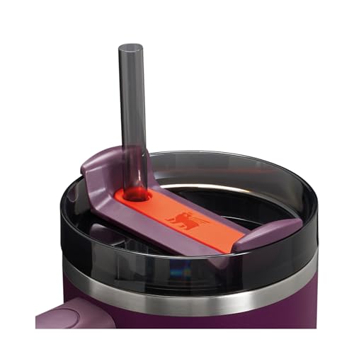Stanley Quencher H2.0 FlowState Trinkflasche mit Strohhalm 1.18 - Thermobecher Kühlt 11 Stunden - 48 Stunden Eisgekühlt - Spülmaschinenfest - Thermosflasche BPA Frei - Kaffeebecher To Go - Plum