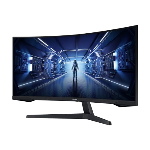 Samsung Gaming Monitor G5 C34G55TWWP, 34 Zoll, VA-Panel, UWQHD-Auflösung, AMD FreeSync Premium, Krümmung 1000R, Bildwiederholrate 165 Hz, Reaktionszeit 1 ms (MPRT), schwarz