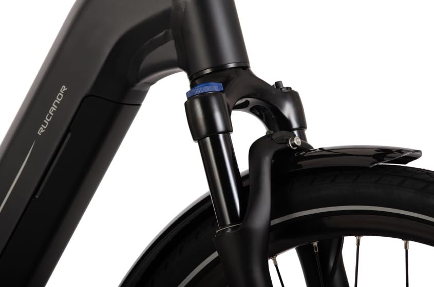 Rucanor Rio E-Bike 28″ (50 cm) – Shimano 7-Gang, Hydraulische Scheibenbremsen, 550 Wh Akku, matt schwarz – Damen