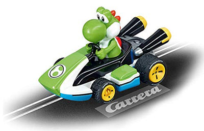 Carrera - 20063026 - First Nintendo Mario Kart Rennstrecken-Set für Kleinkinder|2,4m elektrische Rennbahn mit Mario & Yoshi Spielzeugautos|mit Handregler & Streckenteilen|für Kinder ab 3 Jahren