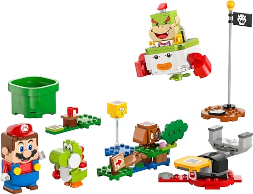 LEGO Super Mario Abenteuer mit dem interaktiven Mario, Set mit Junior-Clown-Kutsche, Spielzeug-Yoshi, Nintendo Geschenk für Jungen, Mädchen und Gamer ab 6 Jahren 71439