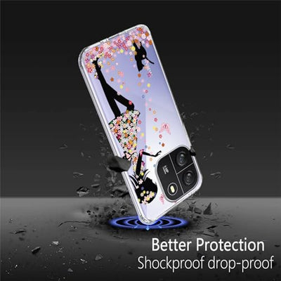 HuiYouMY Handyhülle Kompatibel mit Blackview Wave 6C/Blackview Oscal Flat 1C Hülle + 2 Stück Gehärtetes Glas Schutzfolie, Weich Transparent Schutzhülle, Starker Schutz Silikon Case TPU Cover - WM49
