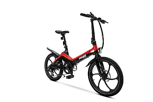 DUCATI MG20, Unisex-Erwachsene City-Elektrofahrrad, 20 Zoll, Rot, Einheitsgröße