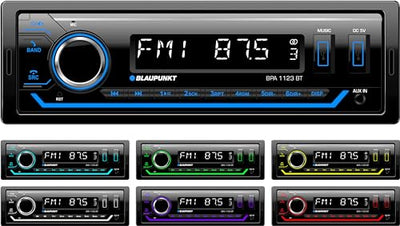 Blaupunkt BPA 1123 BT, 1-DIN Autoradio, Bluetooth, USB, Aux-Eingang, Sub-Out, Multicolour, 4x50Watt, 12V