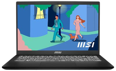 MSI Modern 15 Lifestyle & Business Laptop, 15,6 Zoll Full HD Display, AMD Ryzen 7 7730U Prozessor, 16 GB DDR4 RAM, 512GB SSD, AMD Radeon Graphics, Windows 11 Home, Schwarz, B7M-471