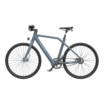 A Dece Oasis ADO e Bike Air30, 28 Zoll 700C, E-Bike Elektrofahrrad,370,00 Wh Akku, ebike Damen/Herren,1 Gang,Momenten-Sensor, Riemenantrieb,ADO Smart APP,3,5-Zoll-IPS-Display (Grau)