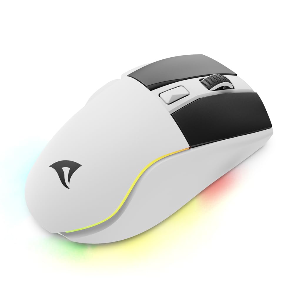 Sharkoon Skiller SGM50W White, Wireless Optical Gaming Maus, RGB, PBT Button
