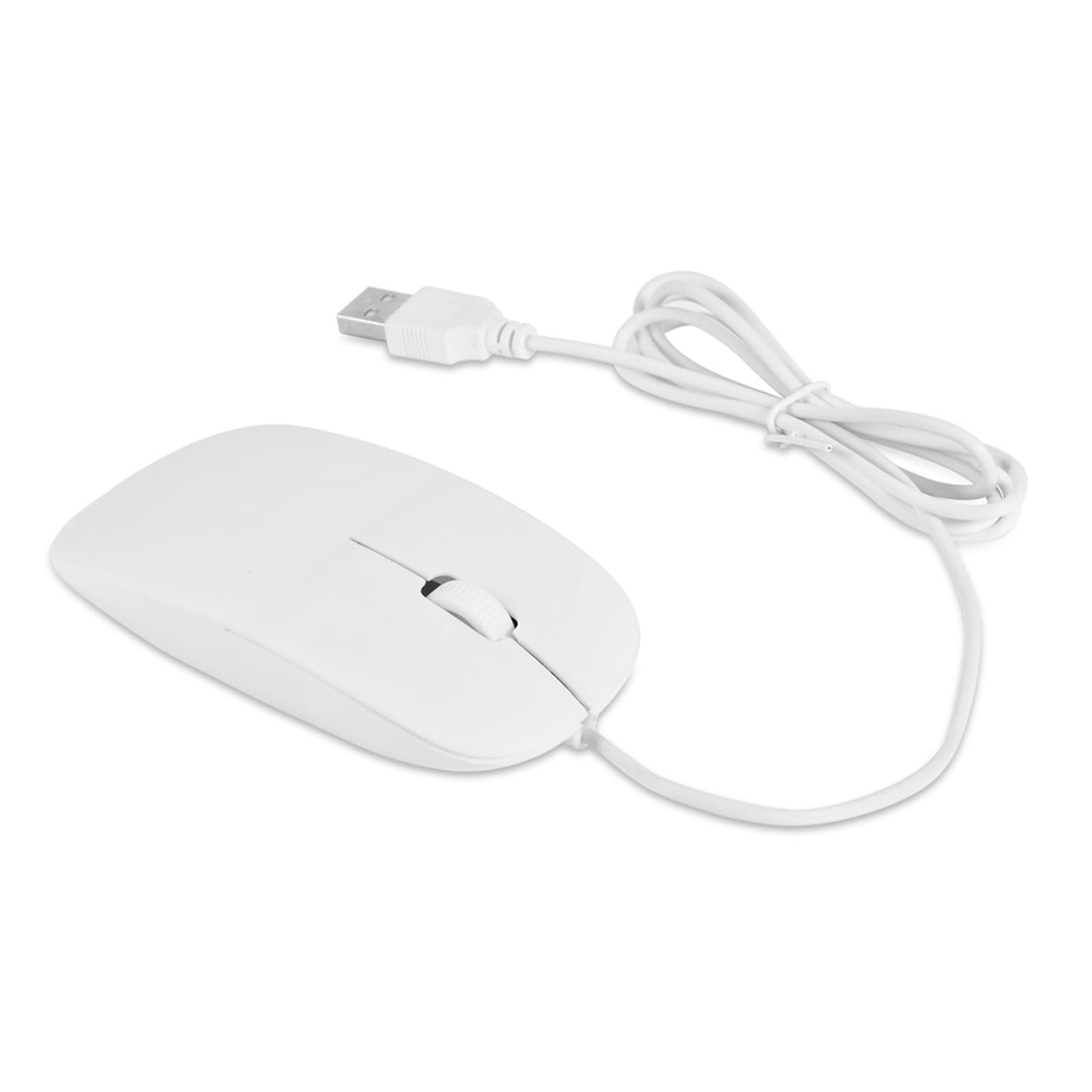 Annadue Kabelgebundenes Tastatur- und Mausset Tragbare Ultradünne USB-Plug-and-Play-Tastatur Optische Maus Mäuse-Kombination mit 1, Langlebigem Kabel für PC-Laptop (Weiss)