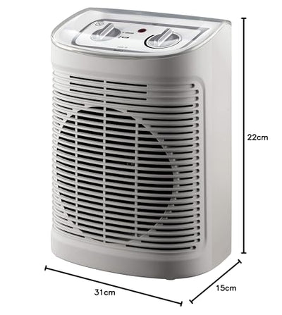 Rowenta Instant Comfort Aqua Heizlüfter, Zwei Heizstufen, Lüfterfunktion, Regulierbarer Energieverbrauch, Leise, Elektroheizung, Hellgrau, SO6510F2, 1200 - 2400w