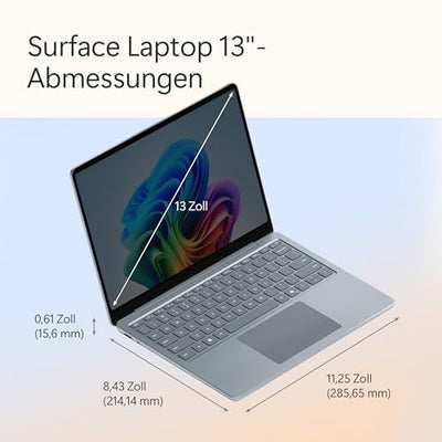 Microsoft Surface Laptop | Copilot+ PC | 13” LCD Touchscreen | Snapdragon® X Plus | 16GB RAM | 512GB Speicher | Neuestes Modell | Ozean