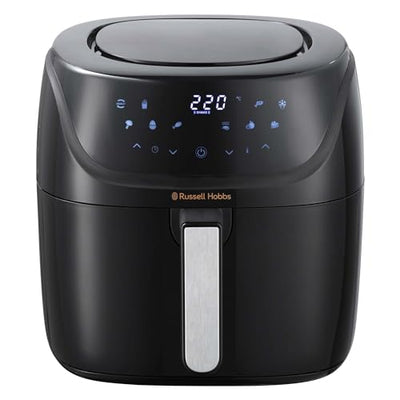 Russell Hobbs Heißluftfritteuse XXL 8L Rapid AirFryer [kompaktes Gehäuse,7 Kochfunktionen,10 Programme] SatisFry (spülmaschinenfest, max 220°C, Fritteuse ohne Öl, Grillen, Backen, Braten) 27170-56