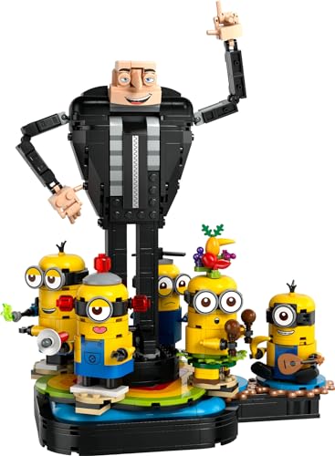 LEGO Ich – Einfach unverbesserlich 4 Gru und die Minions Steinen, tanzende Spielzeug-Filmfiguren zum Bauen, Spielen und Ausstellen, Geschenk für Jungen und Mädchen 75582