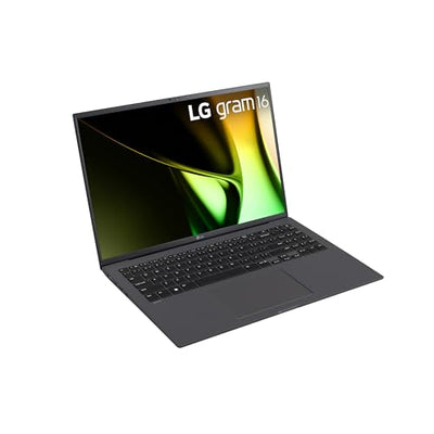 2024 LG gram 16 Zoll Notebook - 1199g Intel Core Ultra7 Laptop (32GB RAM, 2TB Dual SSD, 24h Akkulaufzeit, IPS Panel Anti-Glare Display, Win 11 Home) - Grau