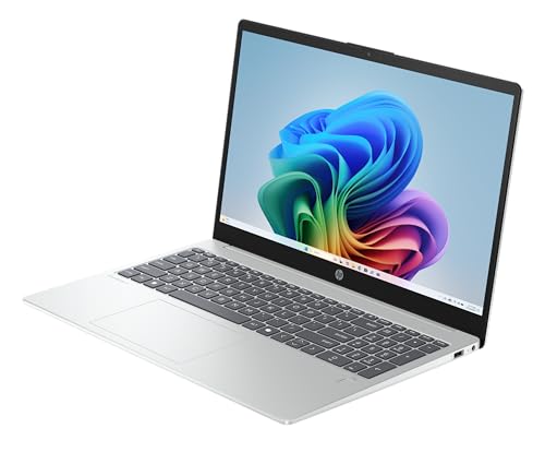 HP OmniBook 3 Next Gen AI PC 15-fn0523ng | Copilot+ PC | 15.6 Zoll FHD Display (1920 x 1080) | AMD Ryzen AI 5 330 (50 NPU-Tops) | 16GB RAM | 512GB SSD | QWERTZ Tastatur | Windows 11 Home | Silber