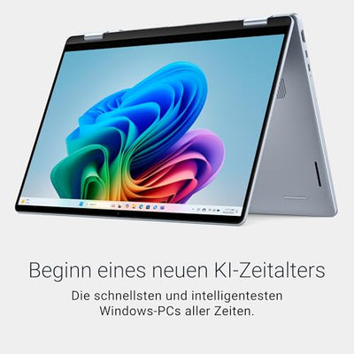 Dell 16 Plus 2-in-1 Laptop Copilot+ PC db06250 – 16" FHD+ Touch Display, Intel Core Ultra 7 Series 2, 16GB RAM, 512GB SSD, Intel Arc Grafik, Windows 11 Home, Beleuchtete Tastatur QWERTZ – Ice Blue