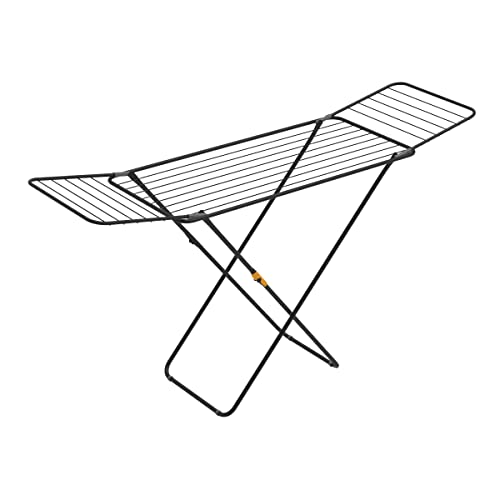 Rörets Wäscheständer Sussi Black – verriegelbare Flügel – Sicherheitssperre – 52x176x96cm – 18 m Trockenfläche - Design und Qualität von Schwedens stärkster Trockenständermarke, für Bekleidung