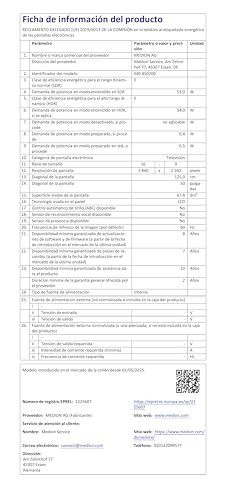 MEDION 125,7 cm (50 Zoll) Ultra HD Fernseher (Smart-TV, HDR10, VIDAA Store, Netflix, Prime Video, Disney+, DAZN, Paramount+, HbbTV, PVR, Bluetooth, MD 850200)