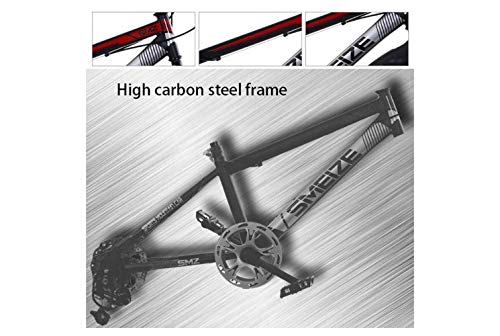 Wmmner Fjw Mountainbike, Unisex, 7 Gänge, Mountainbike, 20 Zoll, 22 Zoll, 24 Zoll, Stahl mit hohem Kohlenstoffgehalt, Schüler für Kinder, umgeschaltet/14 Zoll