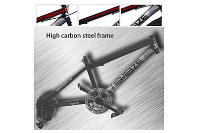 Wmmner Fjw Mountainbike, Unisex, 7 Gänge, Mountainbike, 20 Zoll, 22 Zoll, 24 Zoll, Stahl mit hohem Kohlenstoffgehalt, Schüler für Kinder, umgeschaltet/14 Zoll