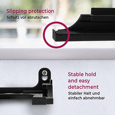 MOBILEFOX Wandhalterung passend für Telekom Speedport Smart 4 | 4 Plus Router Wandhalter WLAN Halterung Halter mit Kabelmanagment, dual Band