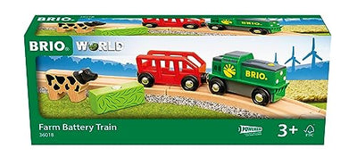 BRIO World - 36018 Bauernhof-Batteriezug - Batteriebetriebener Spielzeugzug für Kinder ab 3 Jahren