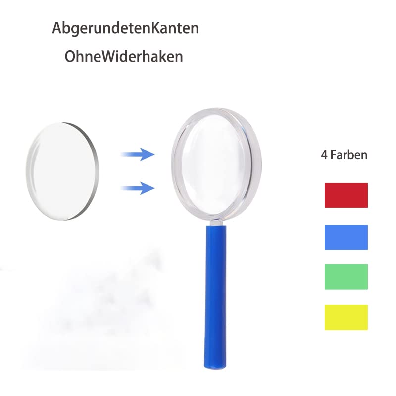 24 Stück Lupen Kinder Mini Lupe Kindergeburtstag Detektive Lupe Kinder Handlupefür Kinder aus Kunststoff Acryl Party, Kindergeburtstag Geschenk，Mini Kunststoff Handlupe für Kinder