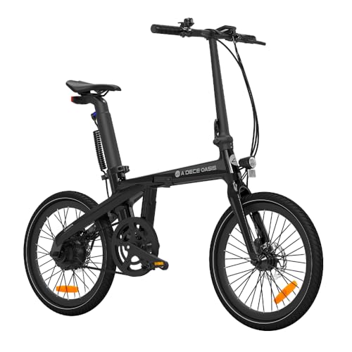 ADO E-Bike Air Carbon Elektrofahrrad, 2*Elektrofahrrad,ebike Damen/ebike Herren,Bike,klapprad Riemenantrieb 14,5Kg IPS LCD Display, GPS,ADO APP,250W (Schwarz+Schwarz)