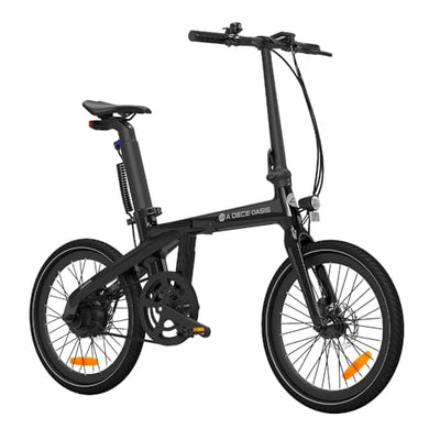 ADO E-Bike Air Carbon Elektrofahrrad, 2*Elektrofahrrad,ebike Damen/ebike Herren,Bike,klapprad Riemenantrieb 14,5Kg IPS LCD Display, GPS,ADO APP,250W (Schwarz+Schwarz)