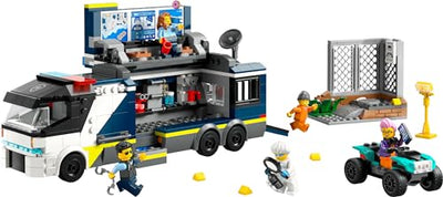 LEGO City Polizeitruck mit Labor, Polizei-Set mit Quad und LKW-Spielzeug für Kinder, Geschenk für Jungs und Mädchen ab 7 Jahre, plus 5 Minifiguren – 2 Polizisten, 1 Wissenschaftler und 2 Ganoven 60418