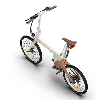 ADO E-Bike Air Carbon Elektrofahrrad, ebike Damen/ebike Herren,Bike,klapprad Riemenantrieb 14,5Kg IPS LCD Display, GPS,ADO APP,250W (Beige)
