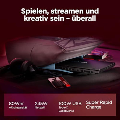 Lenovo Legion 5 Gaming AI Laptop | 15.1" WQXGA 165 Hz OLED Display | NVIDIA GeForce RTX 5060 | AMD Ryzen AI 7 350 | 16GB RAM | 1TB SSD | Win11 | QWERTZ | Eclipse Black | 3 Monate GamePass