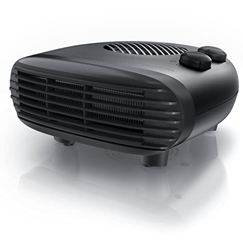 Brandson - Heizlüfter energiesparend leise - 3 Leistungsstufen - Heizlüfter Bad mit Thermostat - Betriebsanzeige - 2000W - geräuscharm energieeffizient - Überhitzungsschutz, automatische Abschaltung