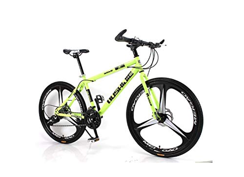 Wmmner Mountainbike, Unisex, Mountainbike, 21/24/27/30 Gang, MTB, Karbonstahl, 66 cm (26 Zoll), 3-Speichen-Räder, Fahrrad, Grün/27-Gang