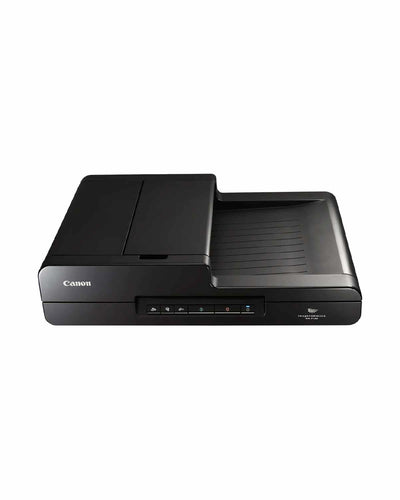 Canon DR-F120 imageFORMULA Flachbett- und Duplex Einzugsscanner (DIN-A4, Farbe, 2.400 DPI, 50 Blatt ADF, 20 Seiten/Min, PDF durchsuchbar, OCR, Software, Twain, schwarz)