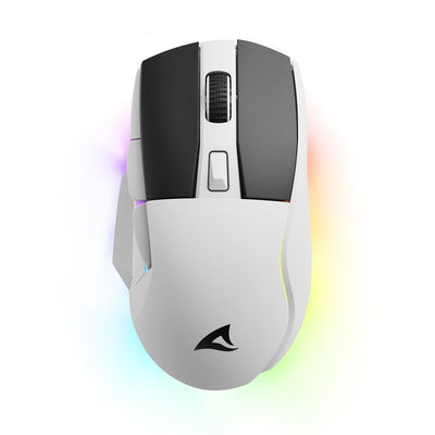 Sharkoon Skiller SGM50W White, Wireless Optical Gaming Maus, RGB, PBT Button