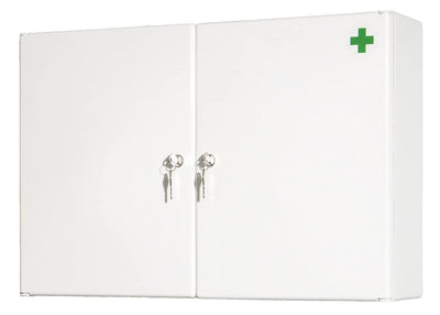 Jokey Medizinschrank abschließbar, großer Medizinschrank in Weiß, Arzneischrank Hausapotheke Erste Hilfe Schrank Medi II