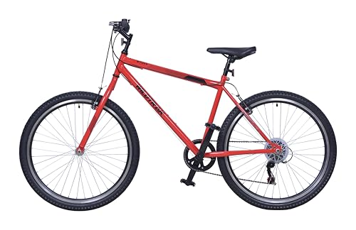 Wildtrak - Stahlfahrrad, Erwachsene, 26 Zoll, 18-Gang - Rot