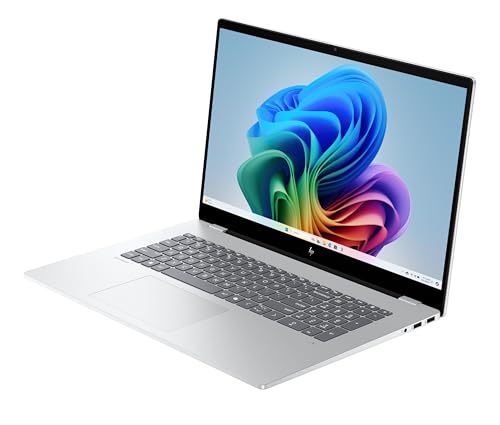 HP OmniBook 7 Next Gen AI PC, Copilot+ PC, 17.3 Zoll FHD Touch Display, Intel Core Ultra 7 258V (47 Tops), 32GB LPDDR5x RAM, 1TB PCIe Gen4 SSD, Intel Arc 140 V GPU, QWERTZ, Windows 11, Silber