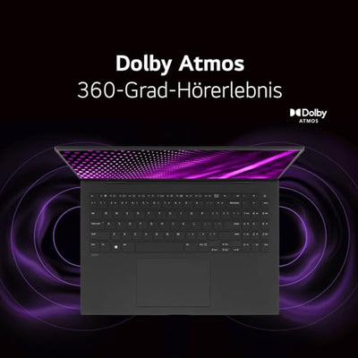 2024 LG gram 16 Zoll Notebook - 1199g Intel Core Ultra7 Laptop (32GB RAM, 2TB Dual SSD, 24h Akkulaufzeit, IPS Panel Anti-Glare Display, Win 11 Home) - Grau
