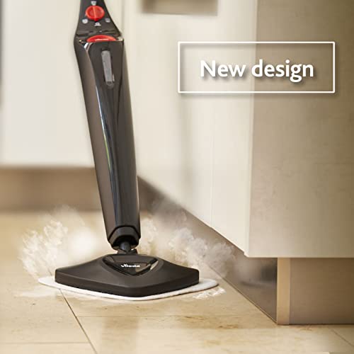 Vileda Steam Plus Dampfreiniger mit Mikrofaser-Pad, hygienische Bodenreinigung, entfernt bis zu 99,9% der Bakterien und Viren*, für alle Böden, ideal für Teppiche