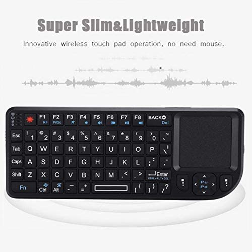 Socobeta 2,4 GHz Wireless Touchpad-Tastatur Wiederaufladbare Ultra Thin USB-Tastatur mit Hintergrundbeleuchtung